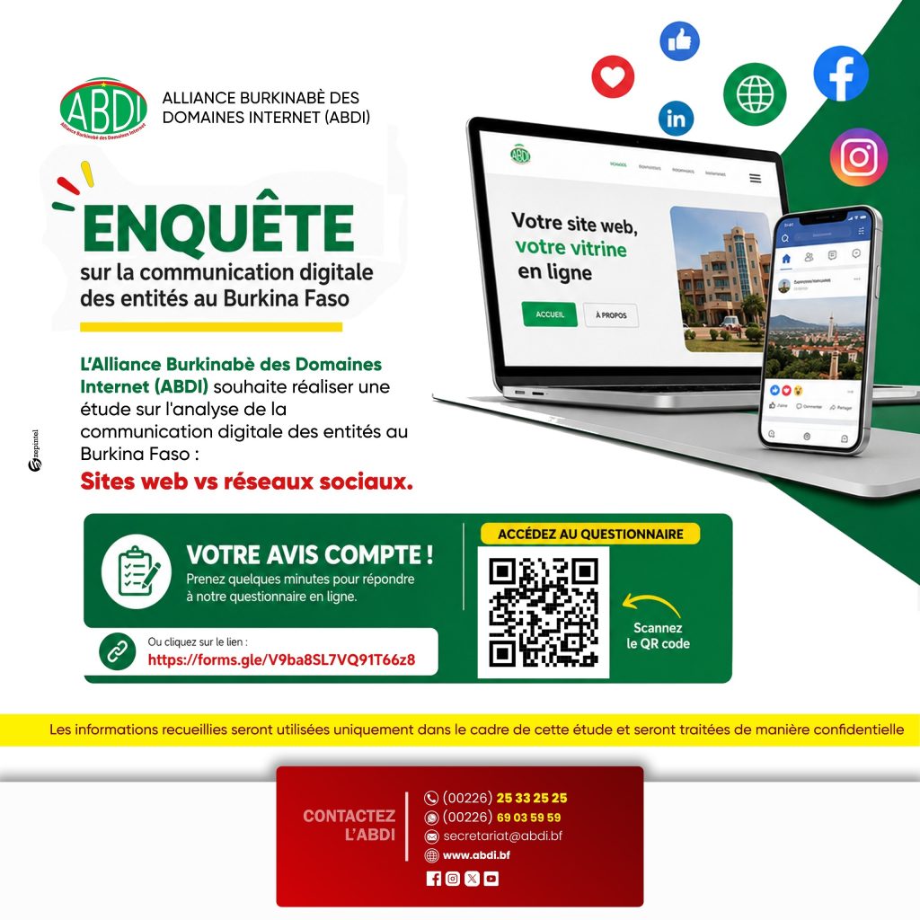 Enquête sur la communication digitale des entités au Burkina Faso : participez à l’étude de l’ABDI